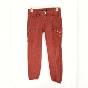 White House Black Market Red Skinny Crop Jeans